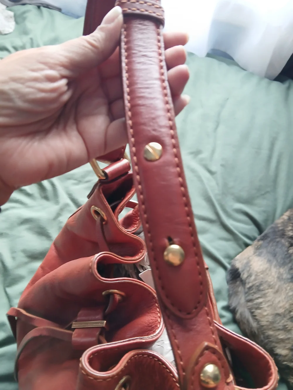 Marc by Marc Jacobs Red Leather Drawstring Shoulder Bag